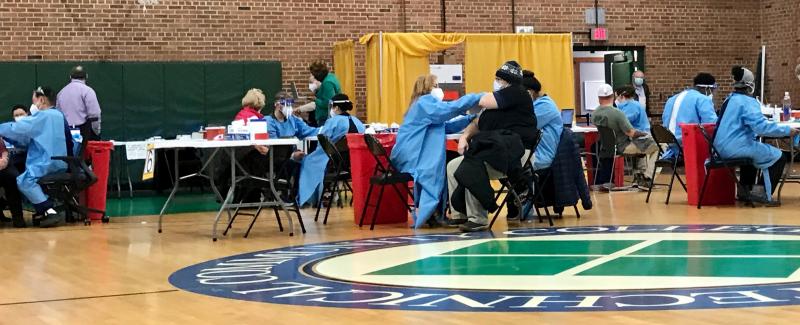 The Curative site at Delaware Technical Community College is one of three college campus locations set up for COVID-19 vaccinations Feb. 15-19.